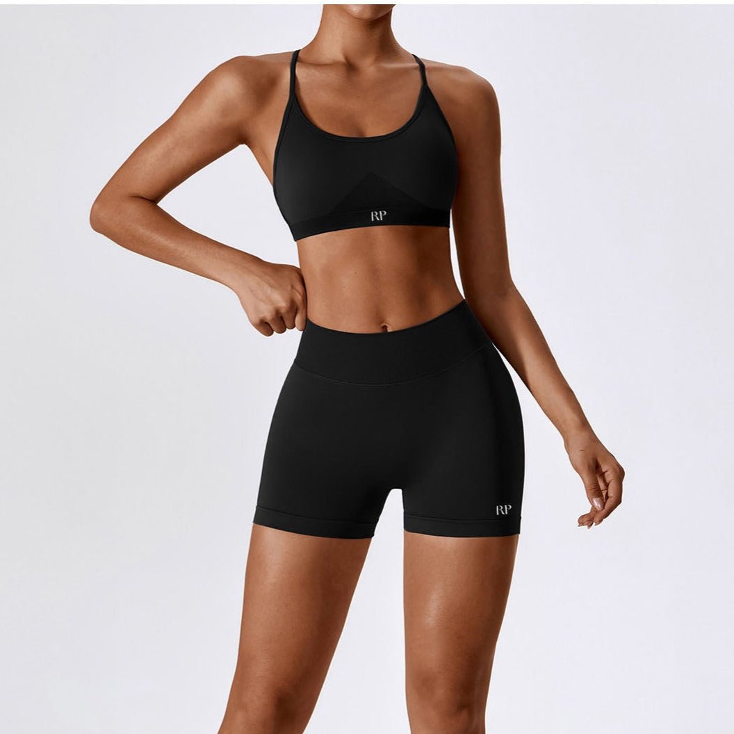 Sienna V Back Shorts Rockstar Peach